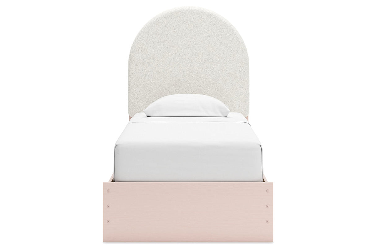 Wistenpine Blush Upholstered Youth Panel Bedroom Set by Ashley at Eve Furniture