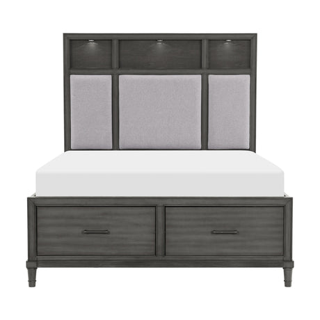 Wittenberry Gray Queen Storage Platform Bed by Homelegance at Eve Furniture