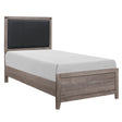 Woodrow Brownish Gray Twin Panel Bed by Homelegance at Eve Furniture