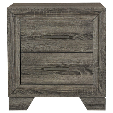 Wright Brown Oak 2-Drawer Nightstand by Coaster at Eve Furniture