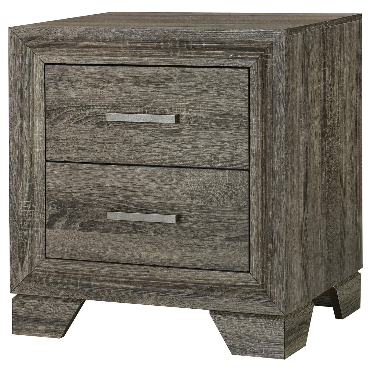 Wright Brown Oak 2-Drawer Nightstand by Coaster at Eve Furniture