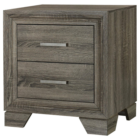 Wright Brown Oak 2-Drawer Nightstand by Coaster at Eve Furniture