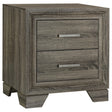 Wright Brown Oak 2-Drawer Nightstand by Coaster at Eve Furniture