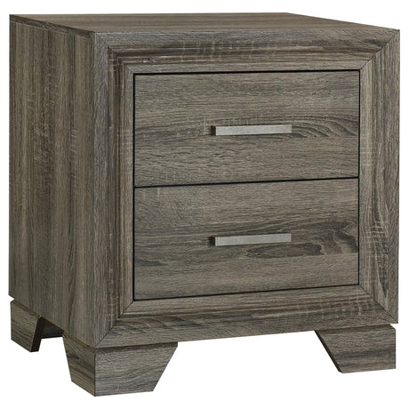 Wright Brown Oak 2-Drawer Nightstand by Coaster at Eve Furniture