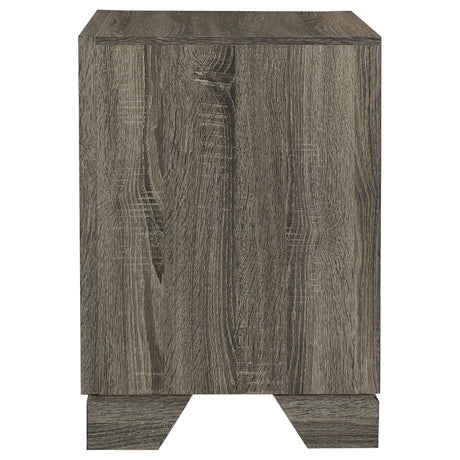 Wright Brown Oak 2-Drawer Nightstand by Coaster at Eve Furniture