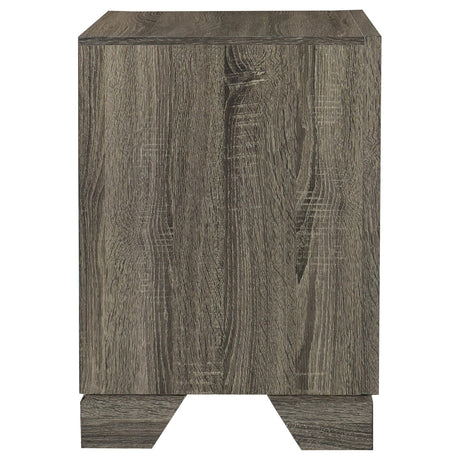 Wright Brown Oak 2-Drawer Nightstand by Coaster at Eve Furniture