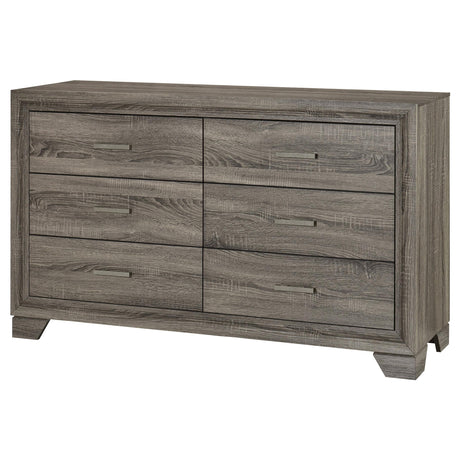 Wright Brown Oak 6-Drawer Dresser by Coaster at Eve Furniture
