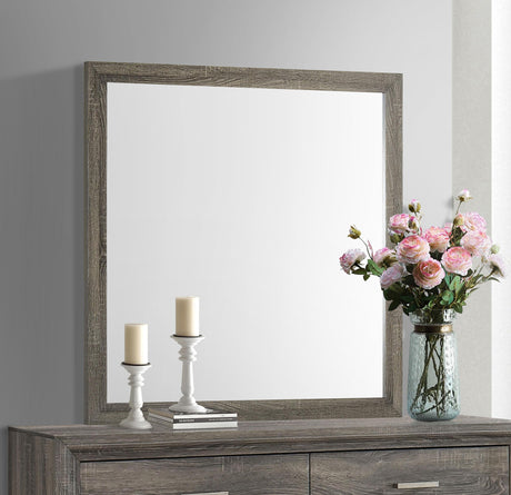 Wright Brown Oak Dresser Mirror by Coaster at Eve Furniture