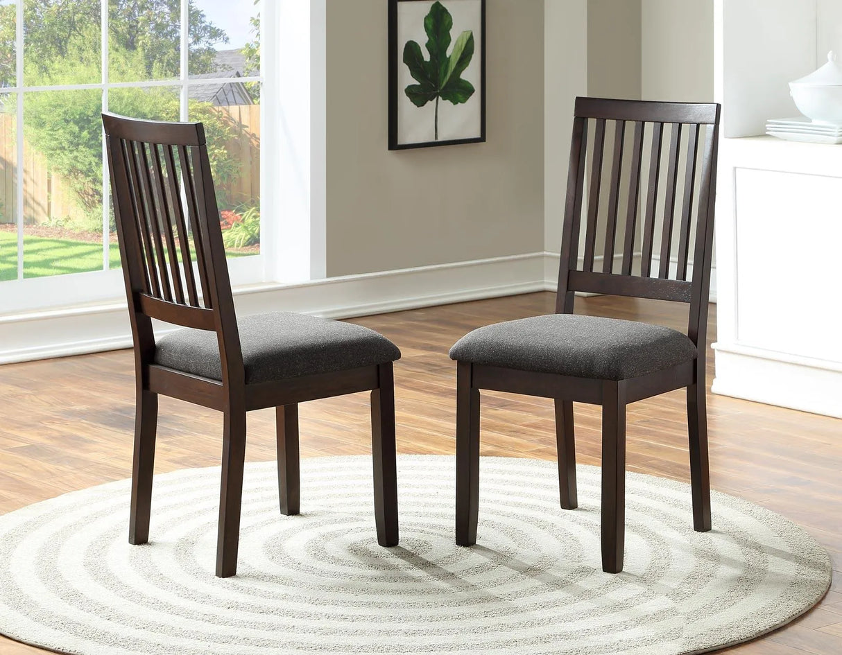 Yorktown Espresso 5-Piece Round Dining Room Set by Steve Silver at Eve Furniture