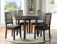 Yorktown Espresso 5-Piece Round Dining Room Set by Steve Silver at Eve Furniture
