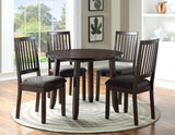 Yorktown Espresso 5-Piece Round Dining Room Set by Steve Silver at Eve Furniture
