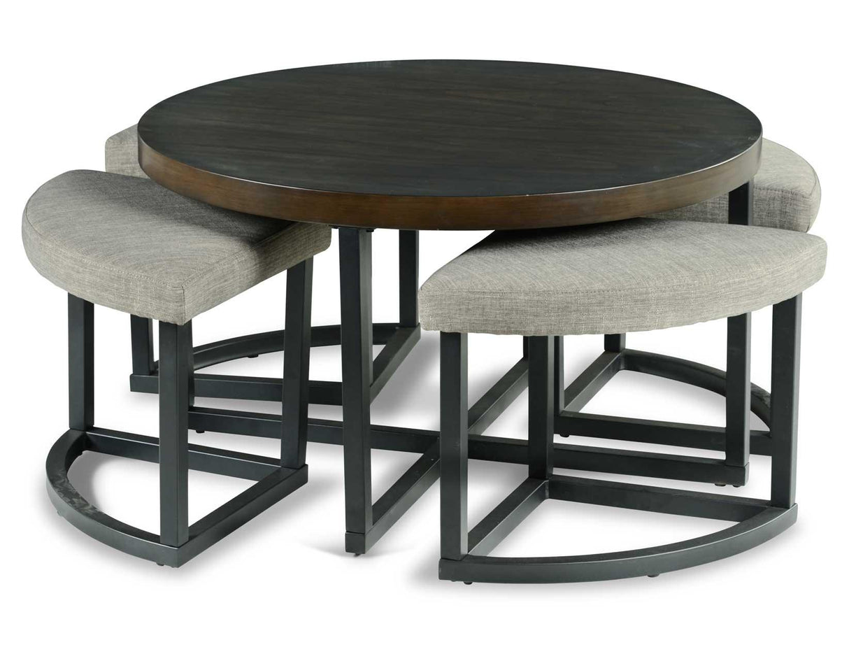 Yukon Coffee Table with Stools by Steve Silver at Eve Furniture
