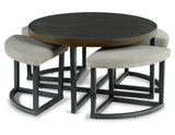 Yukon Coffee Table with Stools by Steve Silver at Eve Furniture