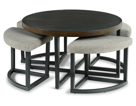 Yukon Coffee Table with Stools by Steve Silver at Eve Furniture