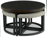 Yukon Coffee Table with Stools by Steve Silver at Eve Furniture