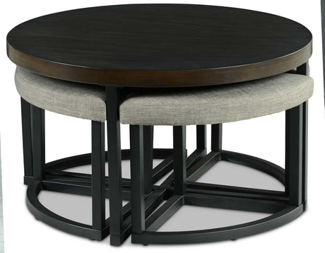 Yukon Coffee Table with Stools by Steve Silver at Eve Furniture