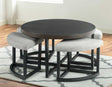 Yukon Coffee Table with Stools by Steve Silver at Eve Furniture
