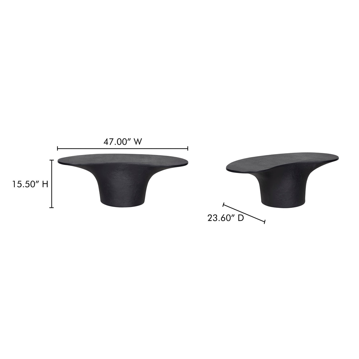 Yumi Black Outdoor Coffee Table by Moe's Home at Eve Furniture
