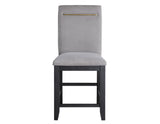 Yves 24″ Counter Stool, Grey Upholstered, Set of 2 by Steve Silver at Eve Furniture