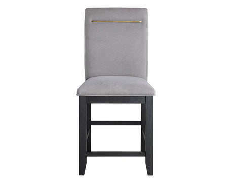Yves 24″ Counter Stool, Grey Upholstered, Set of 2 by Steve Silver at Eve Furniture
