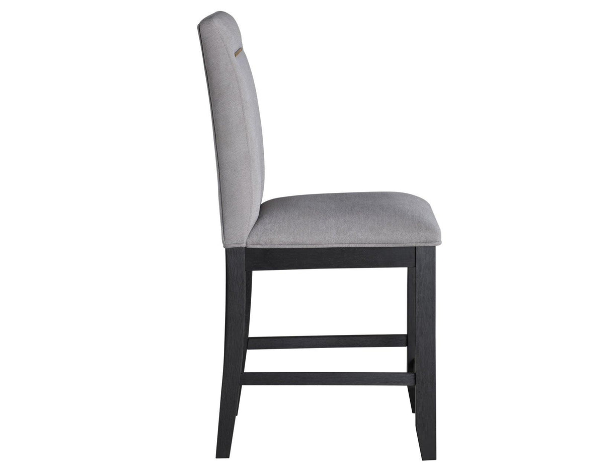 Yves 24″ Counter Stool, Grey Upholstered, Set of 2 by Steve Silver at Eve Furniture