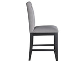 Yves 24″ Counter Stool, Grey Upholstered, Set of 2 by Steve Silver at Eve Furniture
