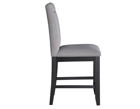Yves 24″ Counter Stool, Grey Upholstered, Set of 2 by Steve Silver at Eve Furniture