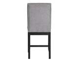 Yves 24″ Counter Stool, Grey Upholstered, Set of 2 by Steve Silver at Eve Furniture