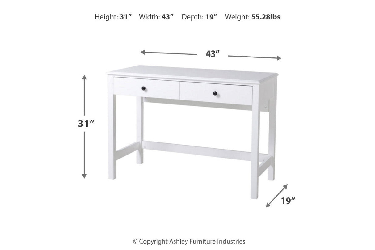 Othello White Home Office Desk