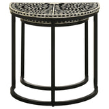 Zakiya Black and White 2-piece Demilune Nesting Table by Coaster at Eve Furniture