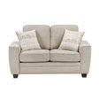 Zander Taupe Loveseat by Homelegance at Eve Furniture