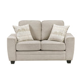 Zander Taupe Loveseat by Homelegance at Eve Furniture