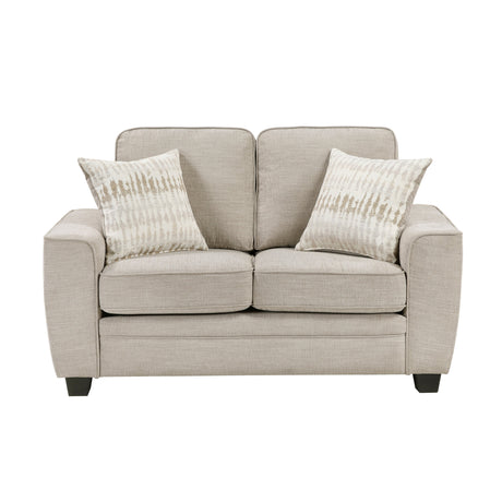Zander Taupe Loveseat by Homelegance at Eve Furniture