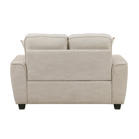 Zander Taupe Loveseat by Homelegance at Eve Furniture
