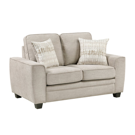 Zander Taupe Loveseat by Homelegance at Eve Furniture