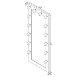 Zayan White High Gloss Full Length Floor Mirror With Lighting by Coaster at Eve Furniture