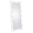 Zayan White High Gloss Full Length Floor Mirror With Lighting by Coaster at Eve Furniture
