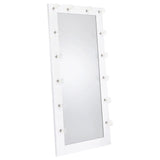 Zayan White High Gloss Full Length Floor Mirror With Lighting by Coaster at Eve Furniture