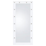 Zayan White High Gloss Full Length Floor Mirror With Lighting by Coaster at Eve Furniture