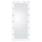 Zayan White High Gloss Full Length Floor Mirror With Lighting by Coaster at Eve Furniture