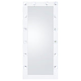 Zayan White High Gloss Full Length Floor Mirror With Lighting by Coaster at Eve Furniture