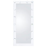 Zayan White High Gloss Full Length Floor Mirror With Lighting by Coaster at Eve Furniture
