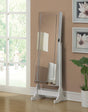 Zayas White Storage Jewelry Cheval Mirror by Coaster at Eve Furniture