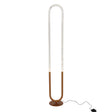 Zeon LED Floor Lamp Coarse Gold and Clear by Ashcroft Imports at Eve Furniture
