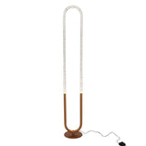 Zeon LED Floor Lamp Coarse Gold and Clear by Ashcroft Imports at Eve Furniture