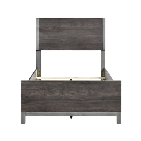 Zephyr Brownish Gray Twin Panel Bed by Homelegance at Eve Furniture