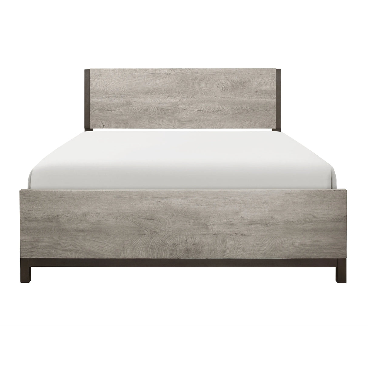 Zephyr Light Gray Queen Panel Bed by Homelegance at Eve Furniture