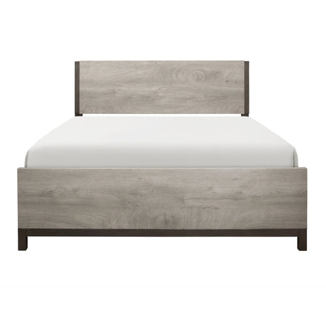 Zephyr Light Gray Queen Panel Bed by Homelegance at Eve Furniture