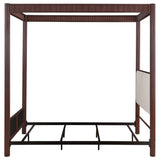 Zimmerleee Rust Brown 89-inch Metal Eastern King Canopy Bed by Coaster at Eve Furniture