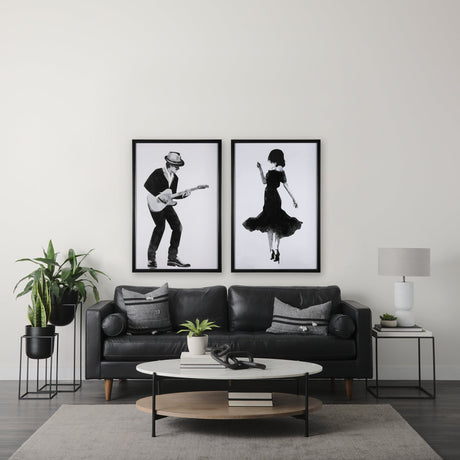 A Dancing Night I by Mercana Studio a Hand Embellished Textured Framed Art Print Matted under Glass by Mercana at Eve Furniture